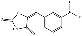 (E)-5-(3-nitrobenzylidene)thiazolidine-2,4-dione 구조식 이미지