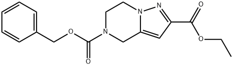 5-Benzyl 2-Ethyl 6,7-Dihydropyrazolo[1,5-A]Pyrazine-2,5(4H)-Dicarboxylate 구조식 이미지