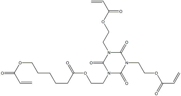 Hexanoic acid,6-[(1-oxo-2-propen-1-yl)oxy]-,2-[tetrahydro-2,4,6-trioxo-3,5-bis[2-[(1-oxo-2-propen-1-yl)oxy]ethyl]-1,3,5-triazin-1(2H)-yl]ethylester Structure