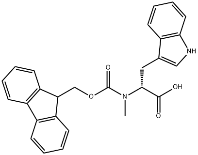 D-Tryptophan, N-[(9H-fluoren-9-ylmethoxy)carbonyl]-N-methyl- 구조식 이미지