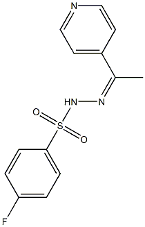 4-fluoro-N-[(Z)-1-pyridin-4-ylethylideneamino]benzenesulfonamide Structure