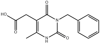 (3-benzyl-6-methyl-2,4-dioxo-1,2,3,4-tetrahydropyrimidin-5-yl)acetic acid Structure