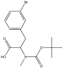 N-Boc-N-methyl-3-bromo-DL-phenylalanine 구조식 이미지