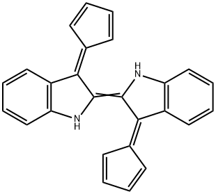 (2E)-3-cyclopenta-2,4-dien-1-ylidene-2-(3-cyclopenta-2,4-dien-1-ylidene-1H-indol-2-ylidene)-1H-indole Structure