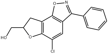 (5-chloro-3-phenyl-7,8-dihydrobenzofuro[5,4-d]isoxazol-7-yl)methanol Structure