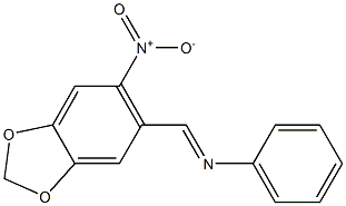 N-[(6-nitro-1,3-benzodioxol-5-yl)methylene]aniline Structure