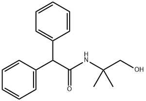 N-(1-hydroxy-2-methylpropan-2-yl)-2,2-diphenylacetamide 구조식 이미지
