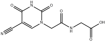 [2-(5-Cyano-2,4-dioxo-3,4-dihydro-2H-pyrimidin-1-yl)-acetylamino]-acetic acid 구조식 이미지