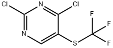 2,4-dichloro-5-((trifluoromethyl)thio)pyrimidine Structure