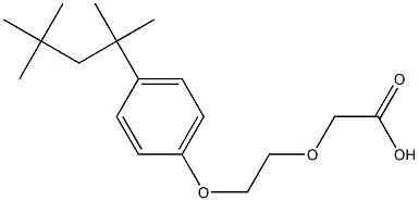 Acetic acid, [2-[4-(1,1,3,3-tetramethylbutyl)phenoxy]ethoxy]- Structure