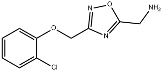 C-[3-(2-Chloro-phenoxymethyl)-[1,2,4]oxadiazol-5-yl]-methylamine Structure