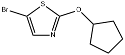 5-bromo-2-cyclopentyloxy-1,3-thiazole Structure