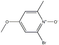 2-bromo-6-methyl-4-methoxy-pyridine 1-oxide Structure