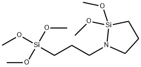 1-Aza-2-silacyclopentane, 2,2-dimethoxy-1-[3-(trimethoxysilyl)propyl]- 구조식 이미지