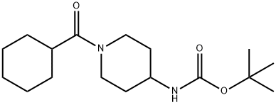 tert-Butyl 1-(cyclohexanecarbonyl)piperidin-4-ylcarbamate Structure