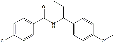 4-chloro-N-[1-(4-methoxyphenyl)propyl]benzamide Structure