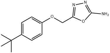 5-[(4-tert-butylphenoxy)methyl]-1,3,4-oxadiazol-2-amine Structure