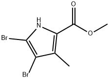 4,5-Dibromo-3-methyl-1H-pyrrole-2-carboxylic acid methyl ester Structure