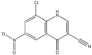 8-Chloro-6-nitro-4-oxo-1,4-dihydroquinoline-3-carbonitrile Structure