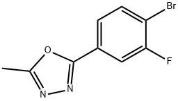 2-(4-bromo-3-fluorophenyl)-5-methyl-1,3,4-oxadiazole 구조식 이미지