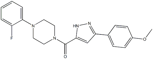 [4-(2-fluorophenyl)piperazin-1-yl]-[3-(4-methoxyphenyl)-1H-pyrazol-5-yl]methanone Structure