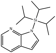 1-[Tris(1-methylethyl)silyl]-1H-pyrrolo[2,3-b]pyridine 구조식 이미지