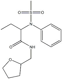 2-(N-methylsulfonylanilino)-N-(oxolan-2-ylmethyl)butanamide Structure