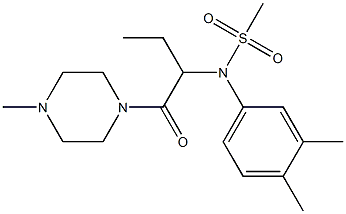 N-(3,4-dimethylphenyl)-N-[1-(4-methylpiperazin-1-yl)-1-oxobutan-2-yl]methanesulfonamide Structure