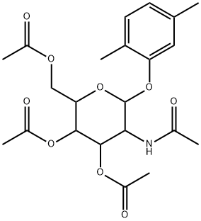 [5-acetamido-3,4-diacetyloxy-6-(2,5-dimethylphenoxy)oxan-2-yl]methyl acetate Structure