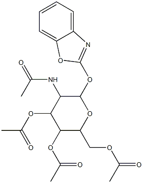 [5-acetamido-3,4-diacetyloxy-6-(1,3-benzoxazol-2-yloxy)oxan-2-yl]methyl acetate 구조식 이미지