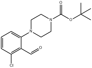 4-(3-Chloro-2-formyl-phenyl)-piperazine-1-carboxylic acid tert-butyl ester Structure