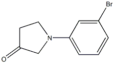 1-(3-bromophenyl)pyrrolidin-3-one 구조식 이미지
