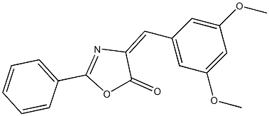 5(4H)-Oxazolone,4-[(3,5-dimethoxyphenyl)methylene]-2-phenyl- Structure