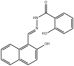 2-hydroxy-N'-[(E)-(2-hydroxynaphthalen-1-yl)methylidene]benzohydrazide 구조식 이미지