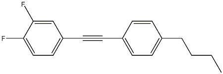 Benzene, 4-[(4-butylphenyl)ethynyl]-1,2-difluoro- Structure