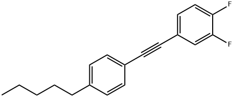 Benzene, 1,2-difluoro-4-[(4-pentylphenyl)ethynyl]- Structure