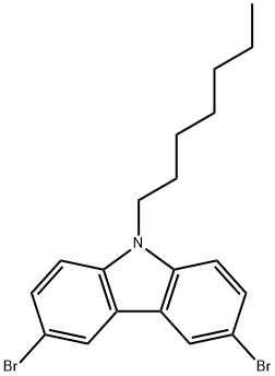 3,6-Dibromo-9-heptyl-9H-carbazole 구조식 이미지