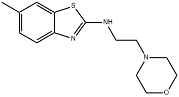 6-methyl-N-(2-morpholin-4-ylethyl)-1,3-benzothiazol-2-amine 구조식 이미지