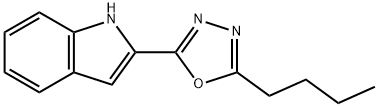 2-(5-butyl-1,3,4-oxadiazol-2-yl)-1H-indole 구조식 이미지