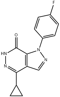 4-cyclopropyl-1-(4-fluorophenyl)-1,6-dihydro-7H-pyrazolo[3,4-d]pyridazin-7-one Structure