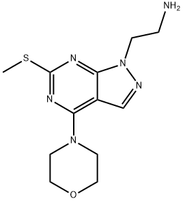 {2-[6-(methylthio)-4-morpholin-4-yl-1H-pyrazolo[3,4-d]pyrimidin-1-yl]ethyl}amine Structure