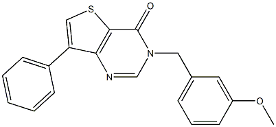 3-[(3-methoxyphenyl)methyl]-7-phenylthieno[3,2-d]pyrimidin-4-one Structure