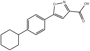 5-(4-cyclohexylphenyl)-1,2-oxazole-3-carboxylic acid 구조식 이미지