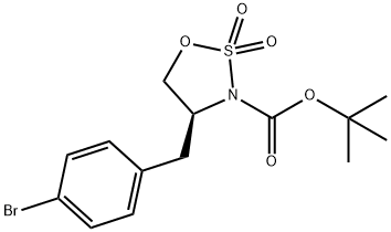 (S)-tert-butyl 4-(4-bromobenzyl)-1,2,3-oxathiazolidine-3-carboxylate 2,2-dioxide Structure