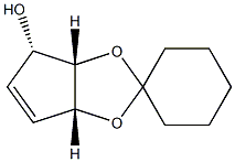 (3aS,4S,6aR)-spiro[4,6a-dihydro-3aH-cyclopenta[d][1,3]dioxole-2,1'-cyclohexane]-4-ol Structure