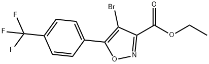 ethyl 4-bromo-5-(4-(trifluoromethyl)phenyl)isoxazole-3-carboxylate 구조식 이미지