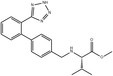 (S)-methyl 2-((2'-(2H-tetrazol-5-yl)biphenyl-4-yl)methylamino)-3-methylbutanoate Structure