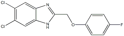 5,6-dichloro-2-[(4-fluorophenoxy)methyl]-1H-benzimidazole Structure