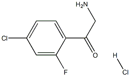 2-amino-1-(4-chloro-2-fluorophenyl)ethan-1-one hydrochloride 구조식 이미지