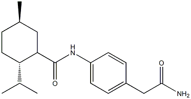 (2S,5R)-N-[4-(2-AMINO-2-OXOETHYL)PHENYL]-5-METHYL-2-(PROPAN-2-YL)CYCLOHEXANECARBOXAMIDE Structure